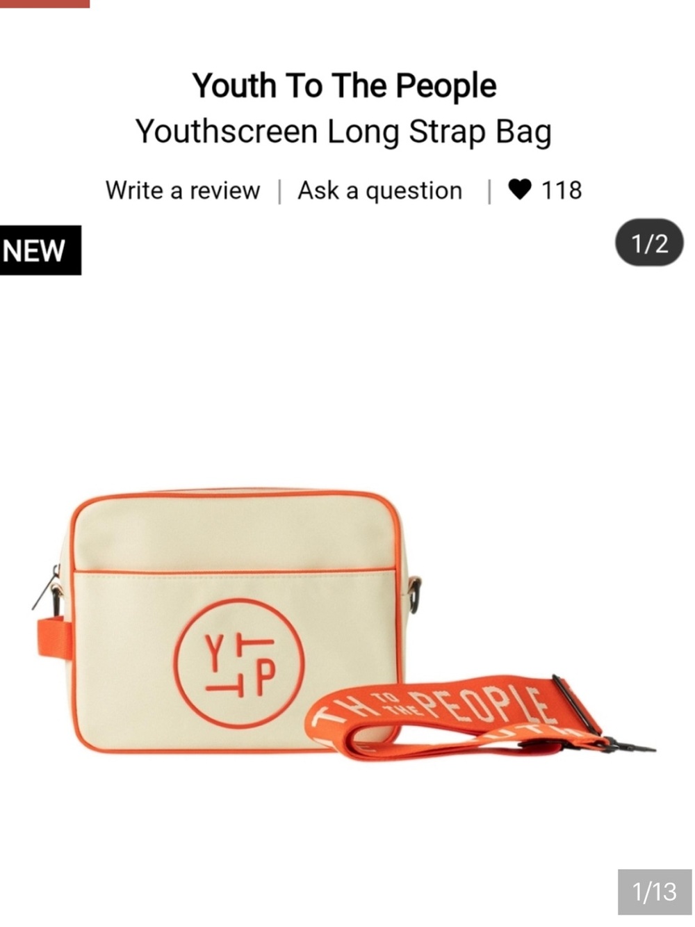 NIB YOUTH TO THE PEOPLE YOUTH SCREEN LTD EDITION CROSSBODY BAG